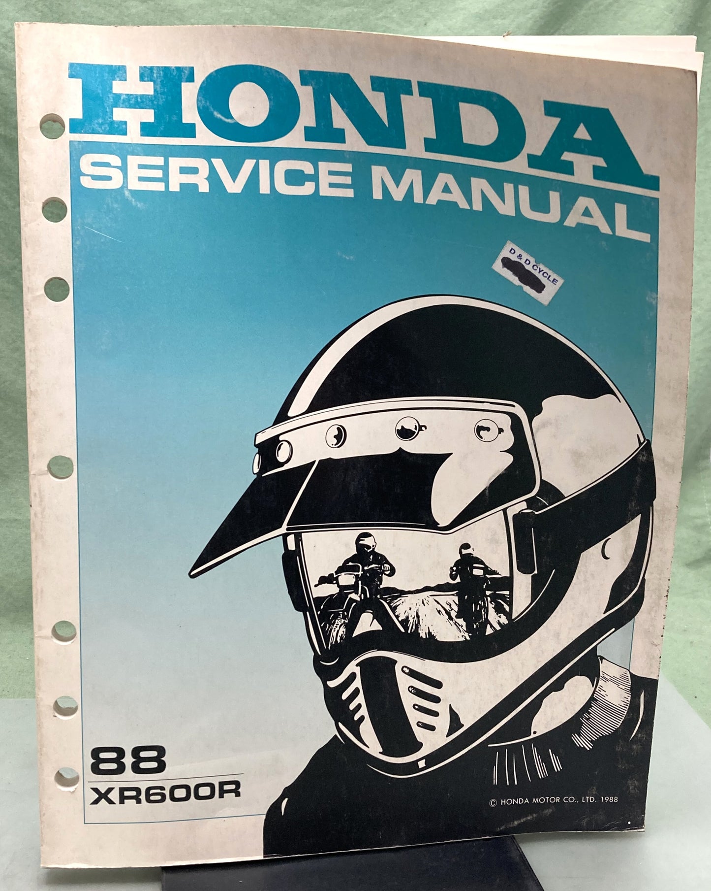 Genuine Honda 61MN100 XR600R Service Manual 1988