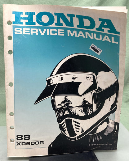 Genuine Honda 61MN100 XR600R Service Manual 1988