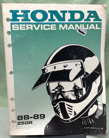 Genuine Honda 61GW801 Z50R Service Manual 1988