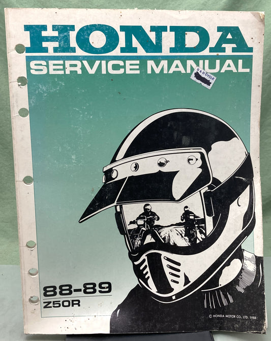 Genuine Honda 61GW801 Z50R Service Manual 1988