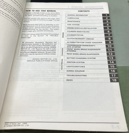 Genuine Honda 61CS900 Z50R Service Manual 1987