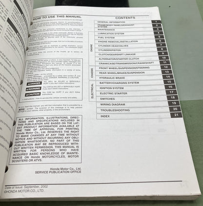 Genuine Honda 61KPS02 CRF230F Service Manual 2003-2005