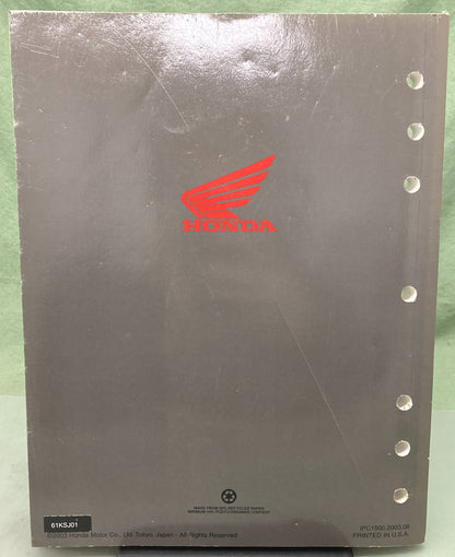 Genuine Honda 61KSJ01 CRF80F CRF100F Service Manual 2004-2005