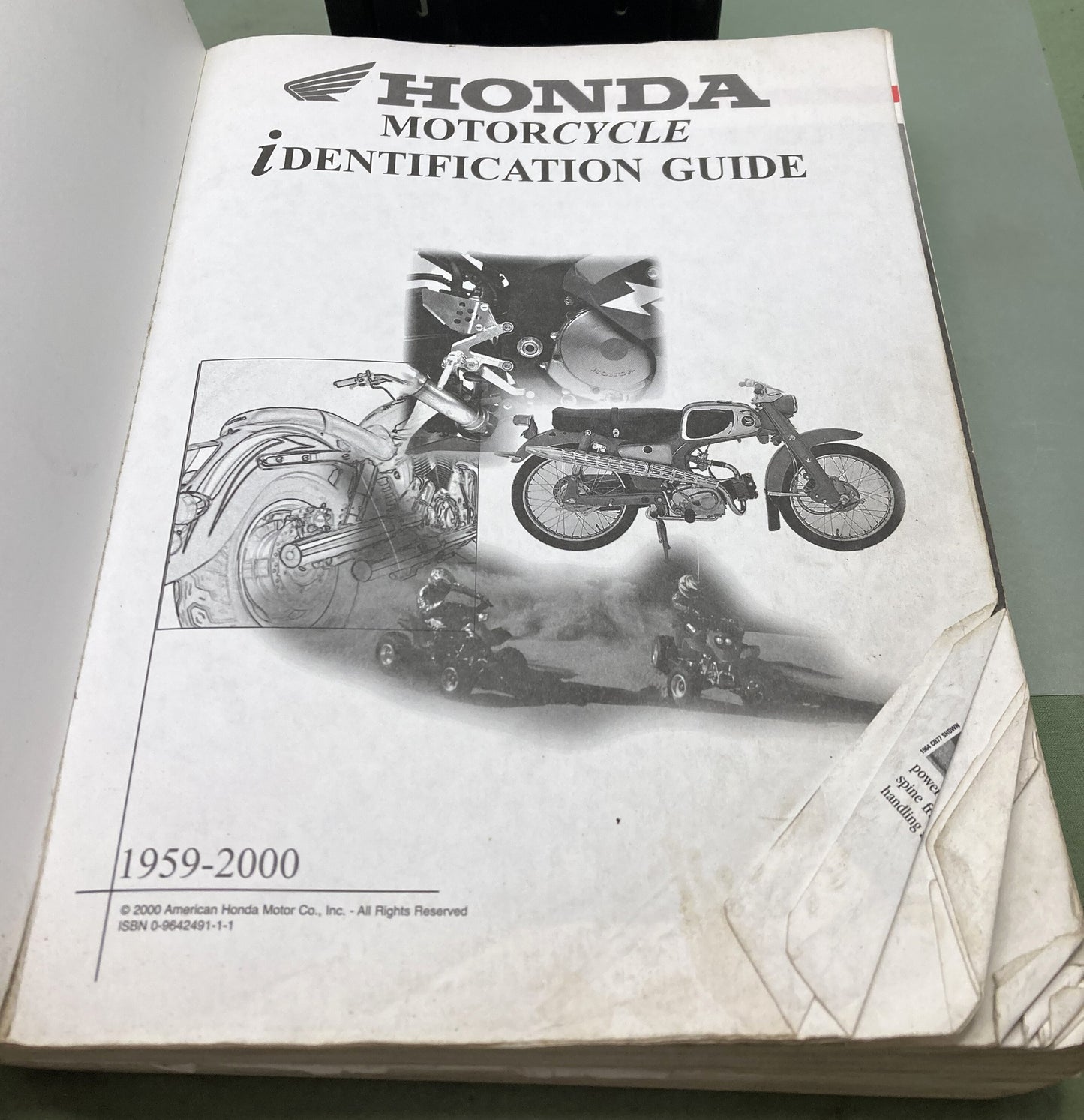 Genuine Honda 2GMAS00-AH Motorcycle Identification Guide 1959-2000