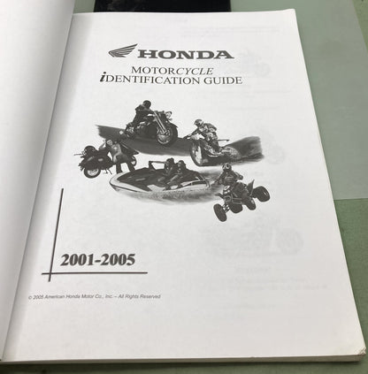 Genuine Honda 61IDG00 Motorcycle Identification Guide 2001-2005