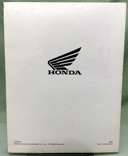Genuine Honda 61IDG00 Motorcycle Identification Guide 2001-2005