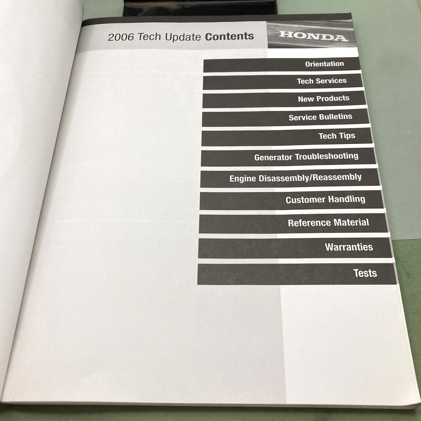 Genuine Honda Power Equipment Tech Update 2006