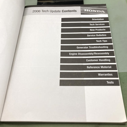 Genuine Honda Power Equipment Tech Update 2006