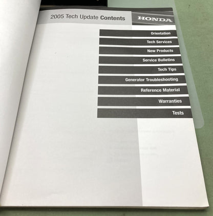 Genuine Honda Power Equipment Tech Update 2005