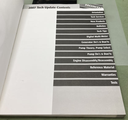 Genuine Honda Power Equipment Tech Update 2007