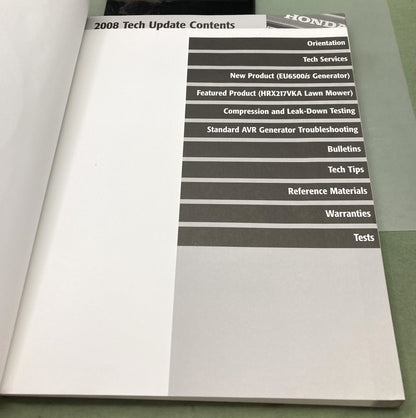 Genuine Honda Power Equipment Tech Update 2008