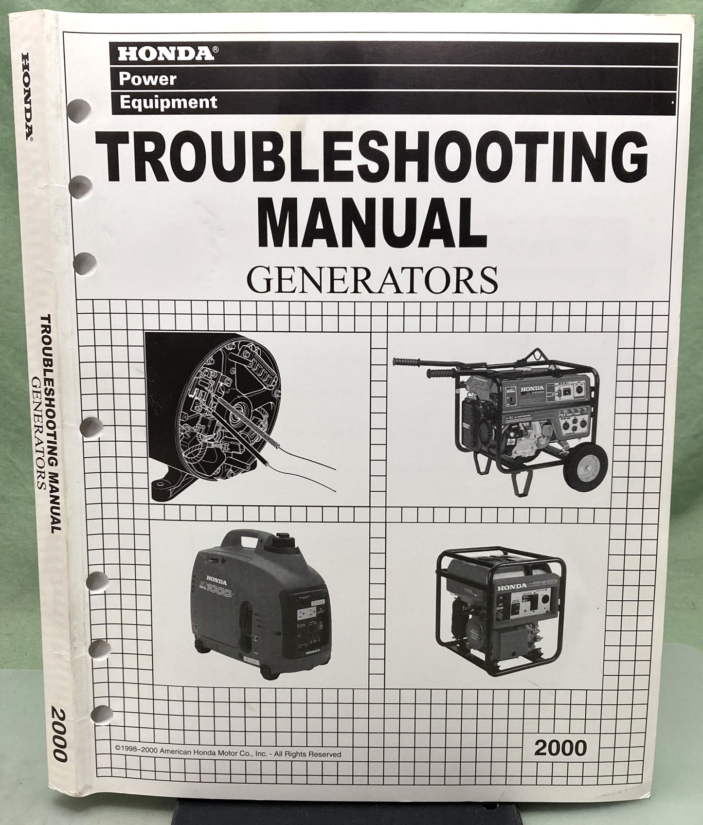 Genuine Honda 61ZC2911 Generators Troubleshooting Manual 2000