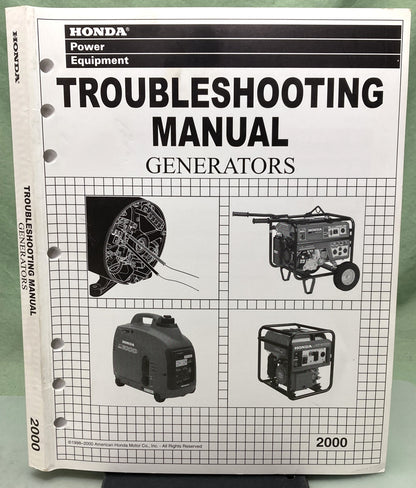 Genuine Honda 61ZC2911 Generators Troubleshooting Manual 2000