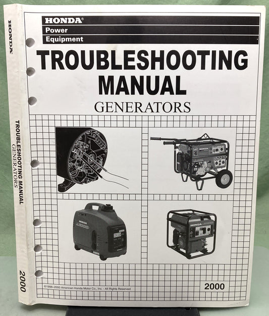 Genuine Honda 61ZC2911 Generators Troubleshooting Manual 2000