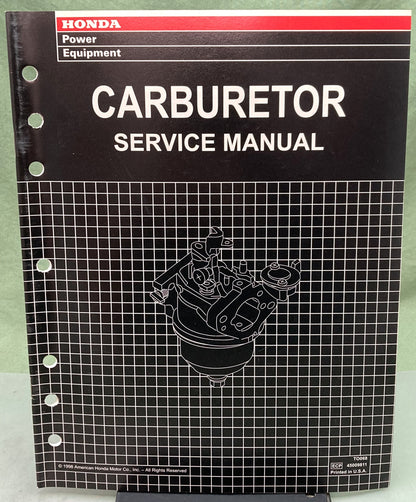 Genuine Honda TO068 Carburetor Service Manual 1998