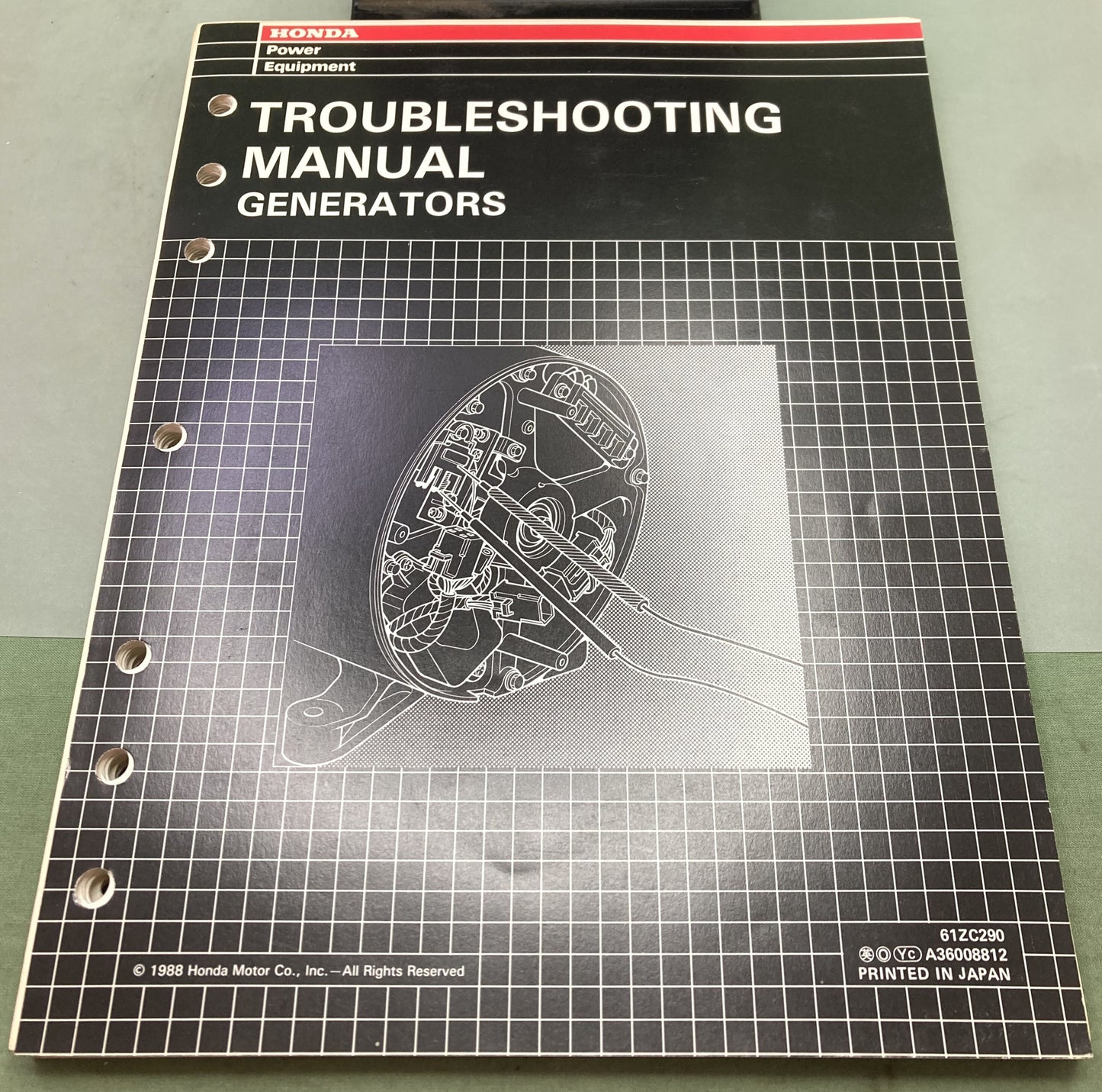 Genuine Honda 61ZC290 Generator Troubleshooting Manual 1988