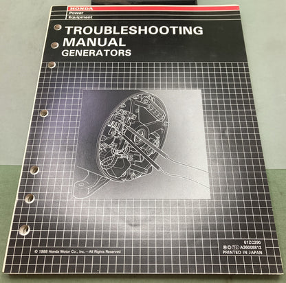 Genuine Honda 61ZC290 Generator Troubleshooting Manual 1988