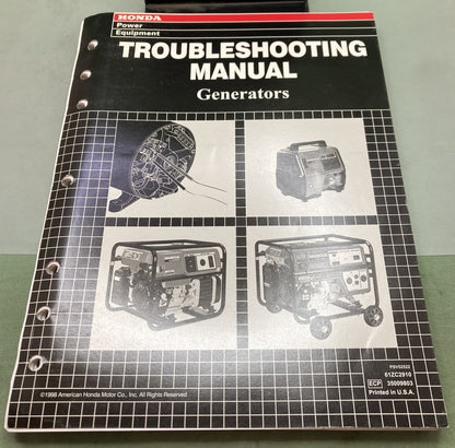 Genuine Honda 61ZC2910 Generators Troubleshooting Manual 1998