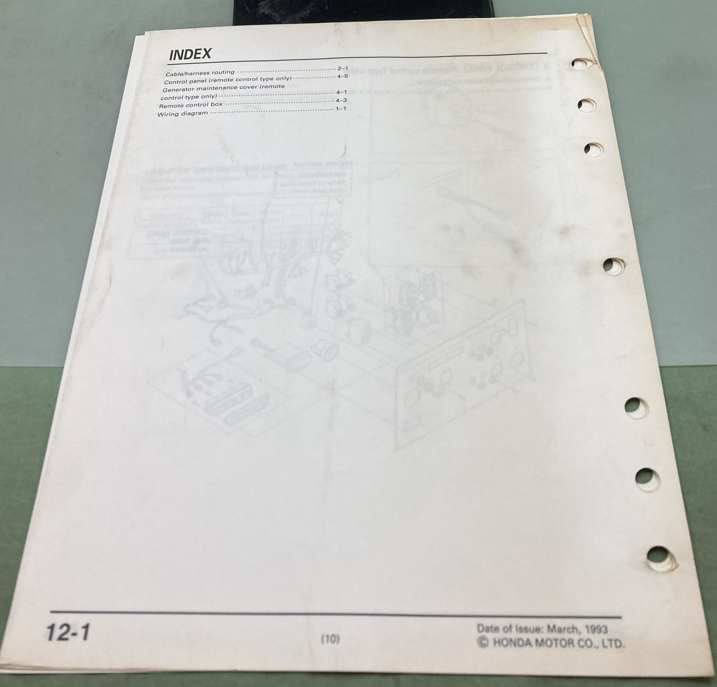 Genuine Honda 61ZC600Z EB12D Generator Supp. Shop Manual 1993