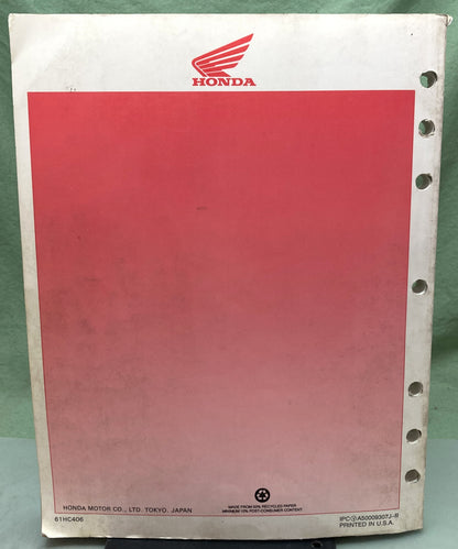 Genuine Honda 61HC406 TRX300 TRX300FW Service Manual 1992