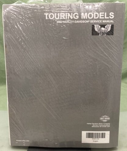 Harley Davidson 99483-03A Touring Models Service Manual 2003 New Genuine