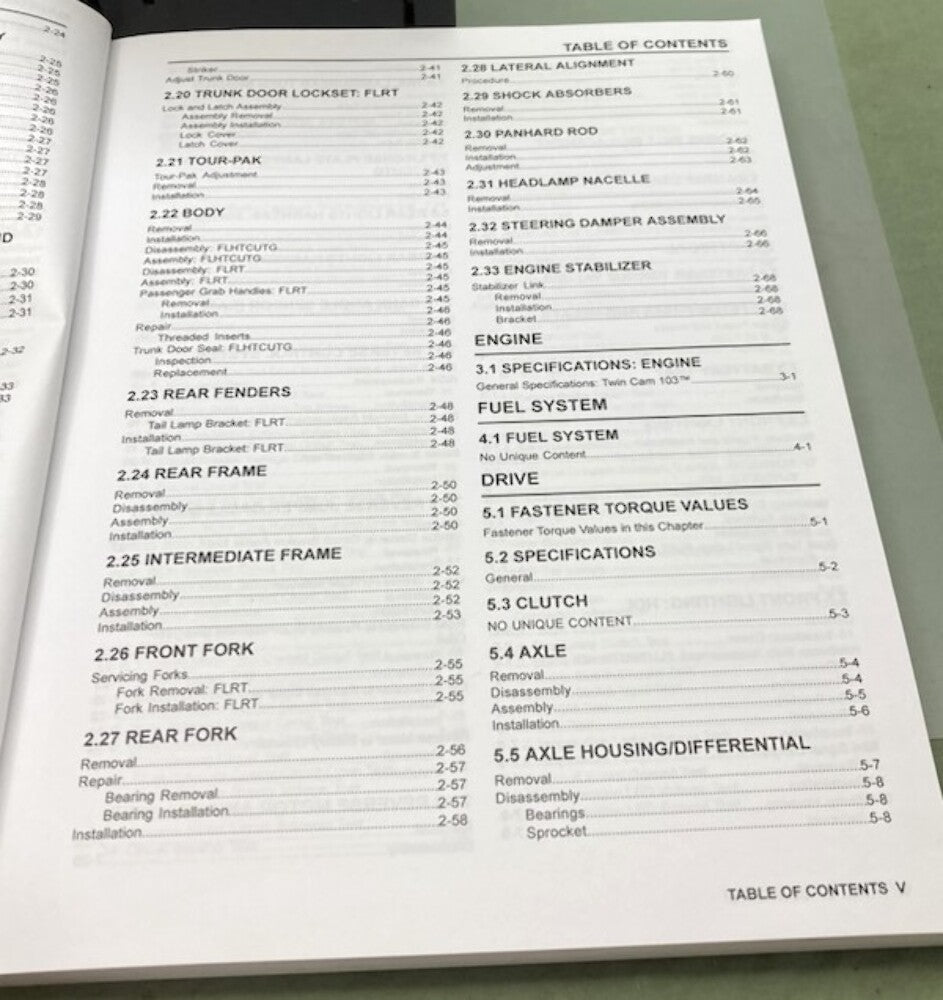 Harley Davidson 99601-15 Trike Models Service Manual Supplement 2015 New Gen.