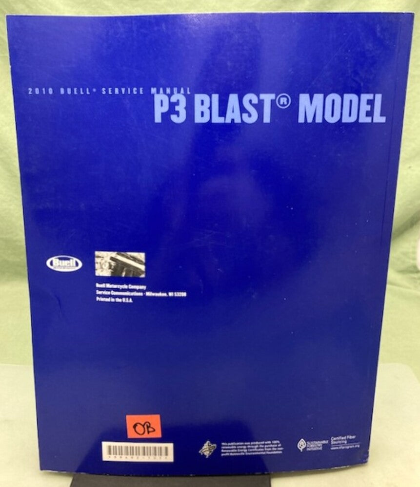 Buell 99492-10Y P3 Blast Model Factory Manual 2010 New Genuine