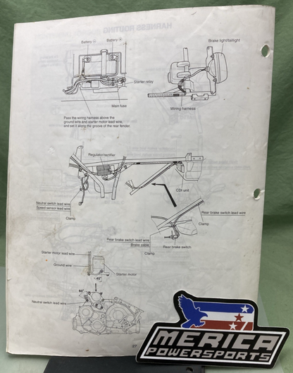 GENUINE SUZUKI 99505-01042-03E LT-A500FK2 ASSY AND PRE DELIVERY SERVICE GUIDE