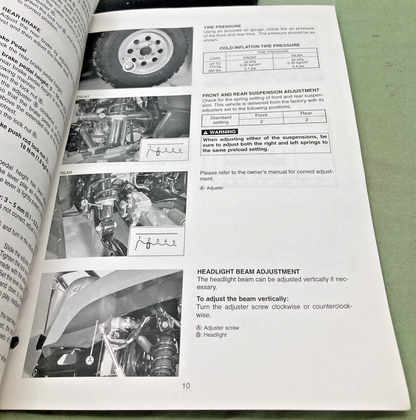 GENUINE SUZUKI 99505-01044-03E LT-F500FK4 ASSY AND PRE DELIVERY SERVICE GUIDE
