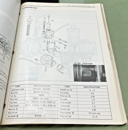 GENUINE SUZUKI 99500-41010-03E LT125 SERVICE MANUAL 1983