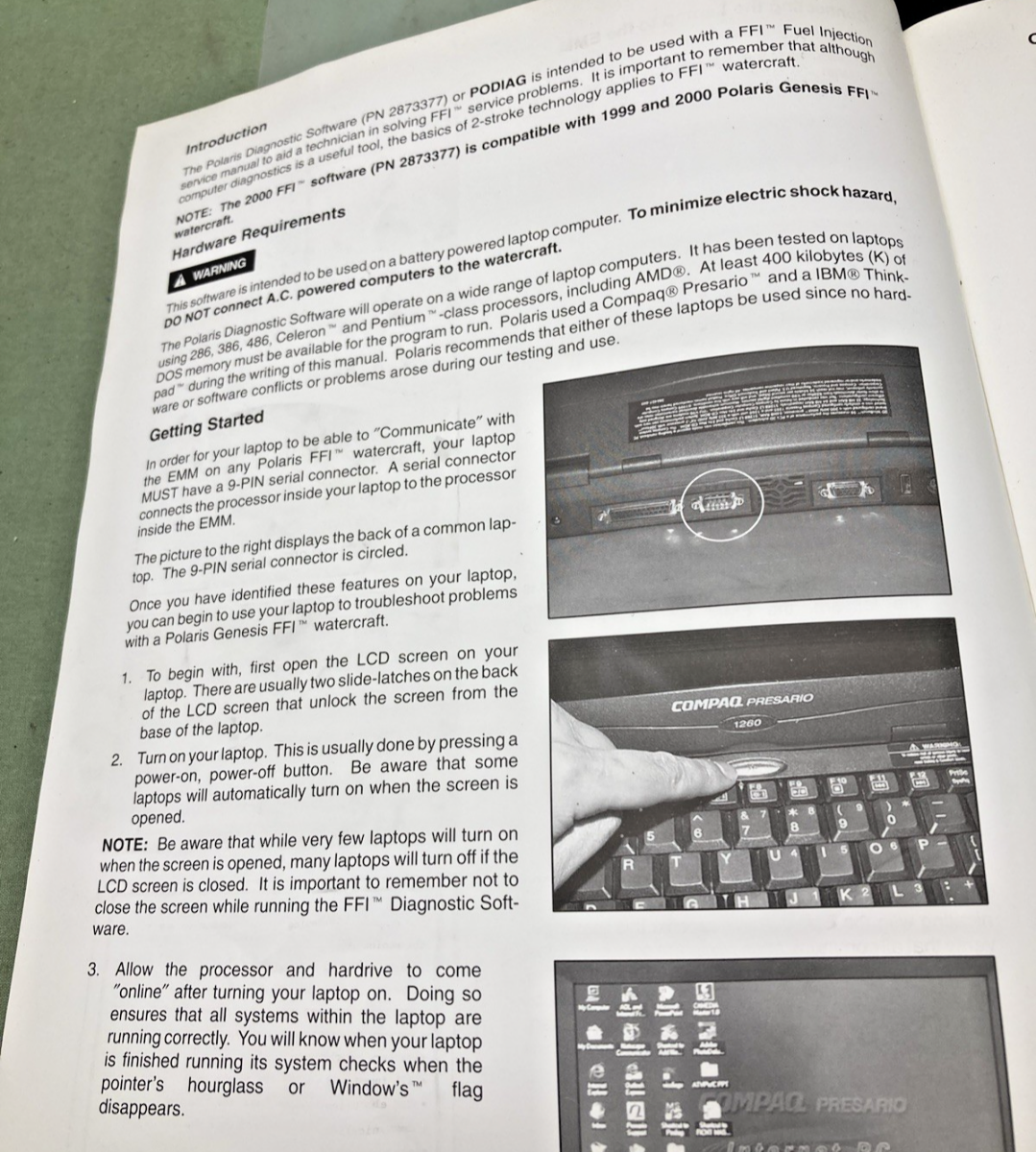 GENUINE POLARIS 9916771 GZ250 FICHT FUEL INJECTION DIAGNOSTIC GUIDE 1999-2000