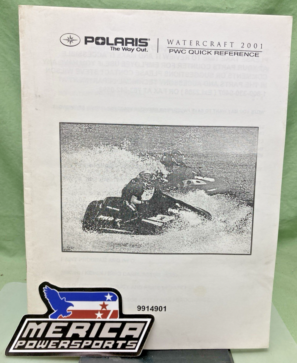 GENUINE POLARIS 9914901 WATERCRAFT PWC QUICK REFERENCE 2001