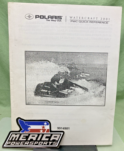 GENUINE POLARIS 9914901 WATERCRAFT PWC QUICK REFERENCE 2001