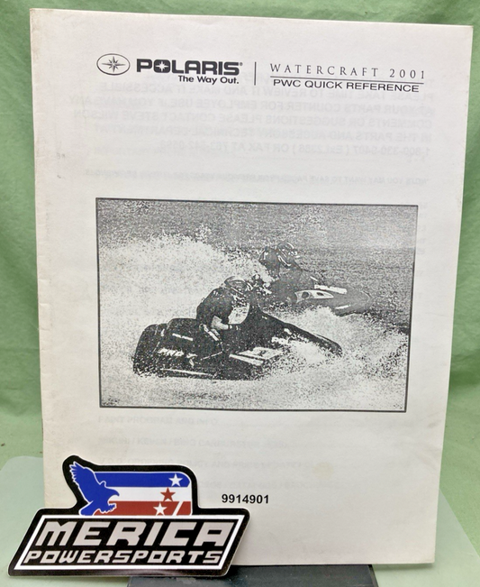 GENUINE POLARIS 9914901 WATERCRAFT PWC QUICK REFERENCE 2001