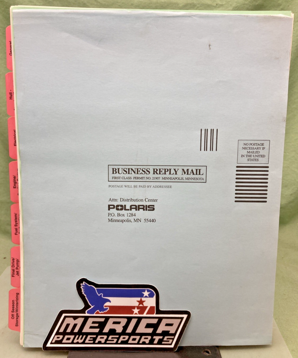 NEW GENUINE POLARIS 9912201 PERSONAL WATERCRAFT SERVICE MANUAL 1992-1994