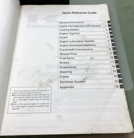 Kawasaki 99924-1253-01 Ninja ZX-12R Service Manual Genuine
