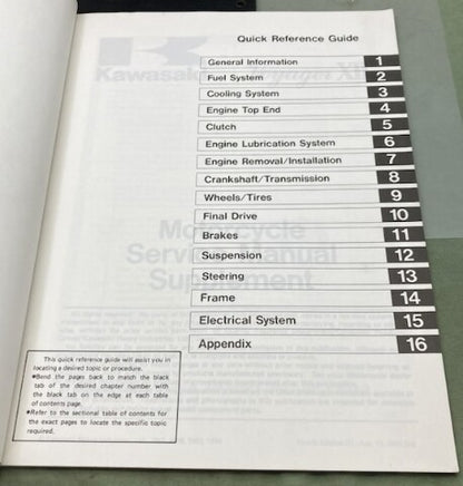 Kawasaki 99924-1089-54 Voyager XII Service Manual Supplement Genuine