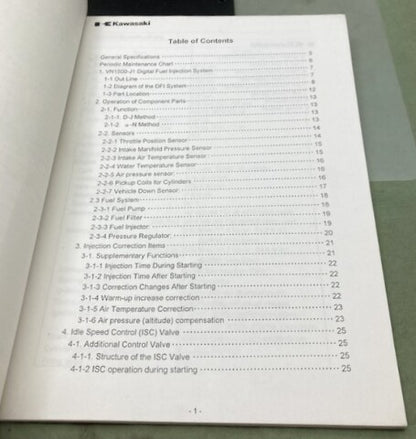 Kawasaki 99963-0064-01 VN1500-J1/K1 '99 Models Technical Information Genuine