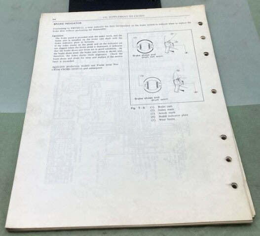 Honda 6135402 CB200-CL200 Shop Manual 1976 Genuine