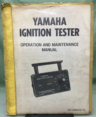 Yamaha LIT-11660-22-73 Ignition Tester Operation and Main. Manual Genuine