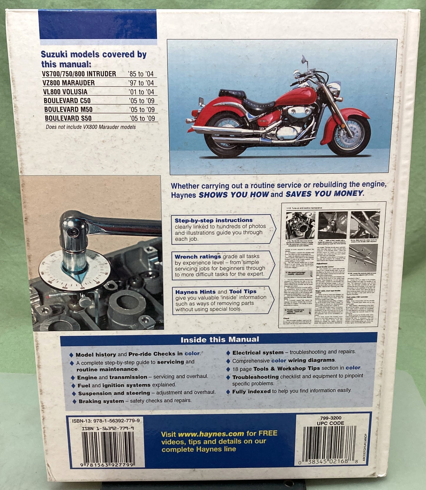 Genuine Haynes 2618 Suzuki Intruder, Marauder, Volusia Service Manual '85-'09