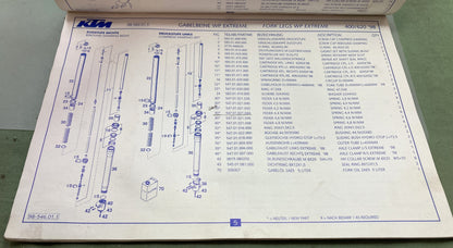 Genuine KTM 320426 LC4 400/600 SX, Super Competition Spare Parts Catalog 1998