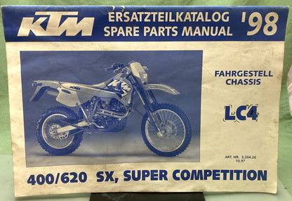 Genuine KTM 320426 LC4 400/600 SX, Super Competition Spare Parts Catalog 1998