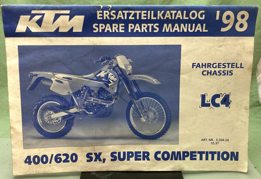 Genuine KTM 320426 LC4 400/600 SX, Super Competition Spare Parts Catalog 1998
