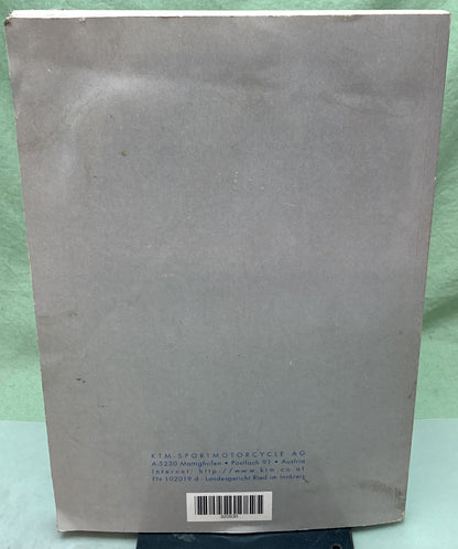 Genuine KTM 320530 400/620 SX/SC/EGS Owner's Manual 1998