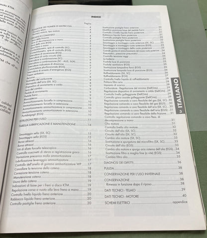 Genuine KTM 320530 400/620 SX/SC/EGS Owner's Manual 1998