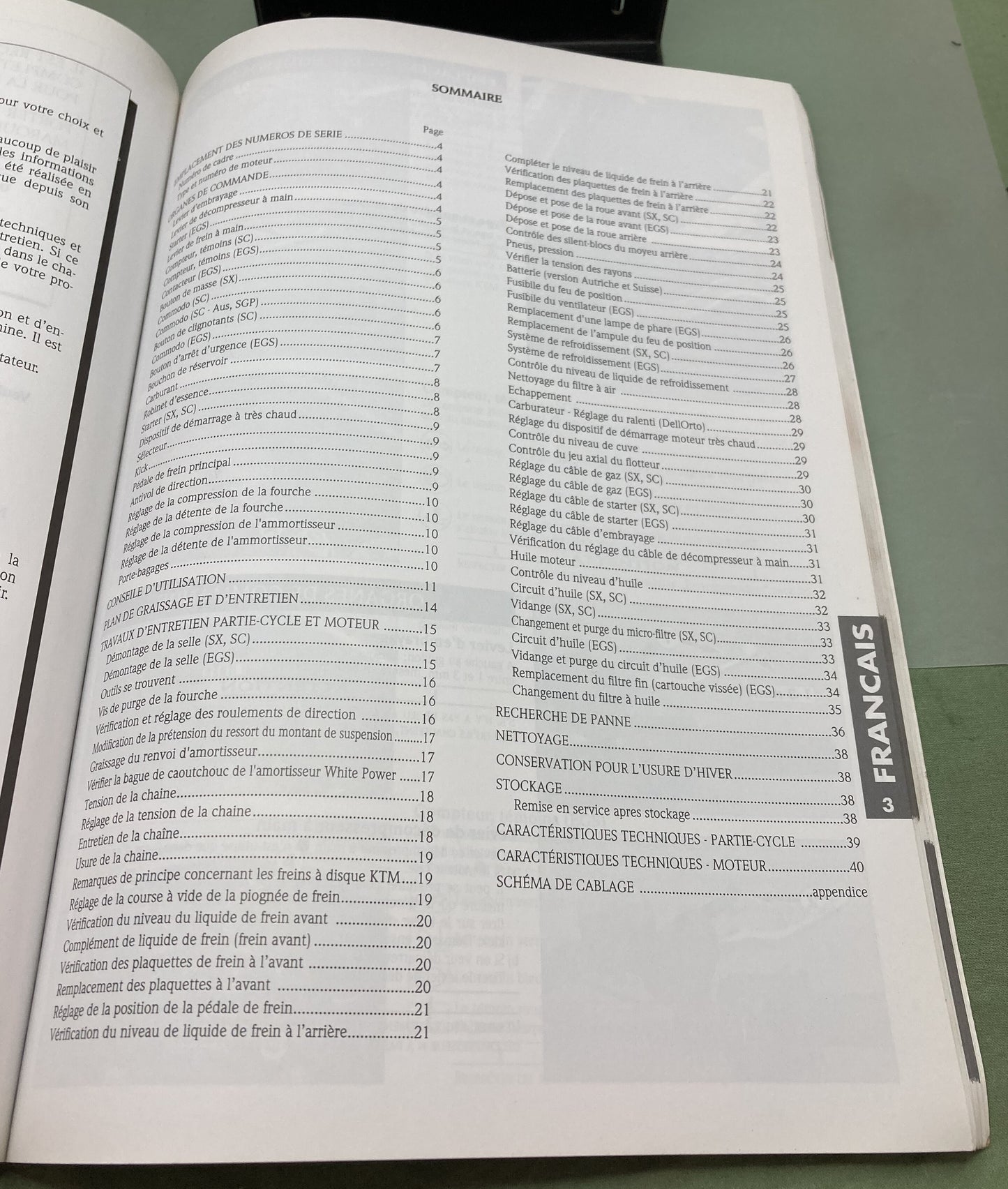 Genuine KTM 320530 400/620 SX/SC/EGS Owner's Manual 1998