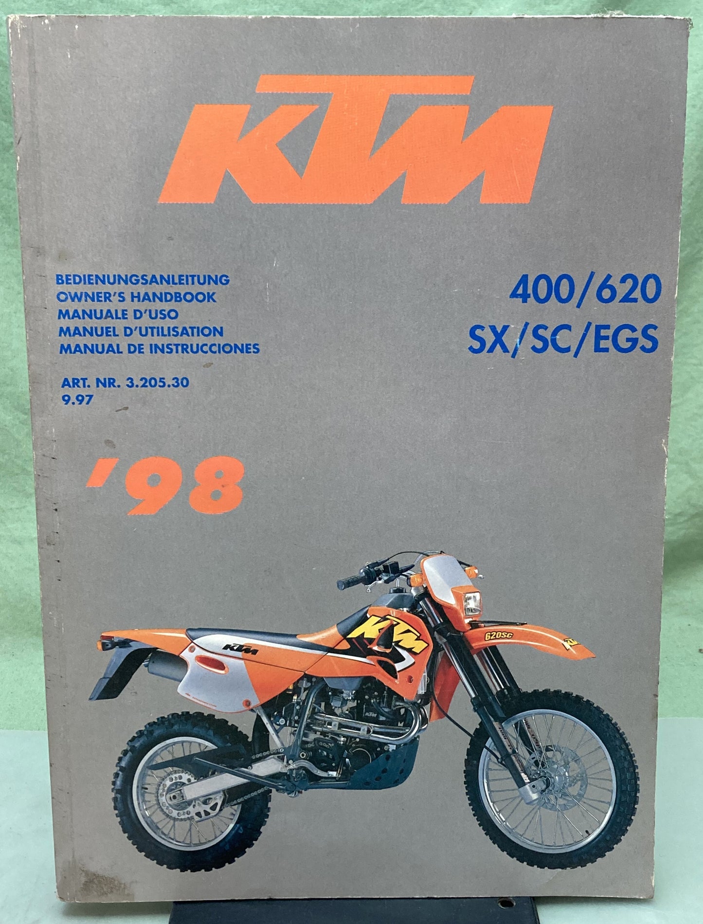 Genuine KTM 320530 400/620 SX/SC/EGS Owner's Manual 1998