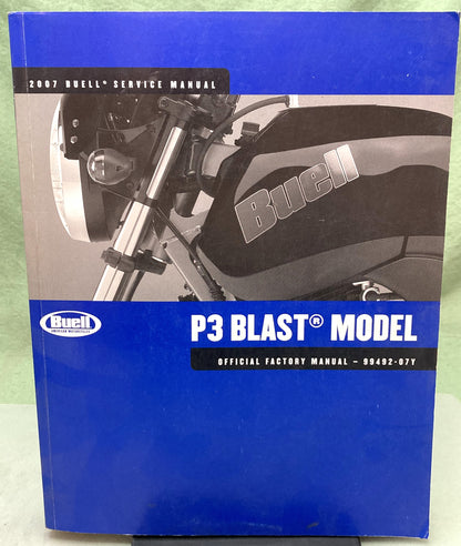 Genuine Buell 99492-07Y P3 Blast Model Service Manual 2007