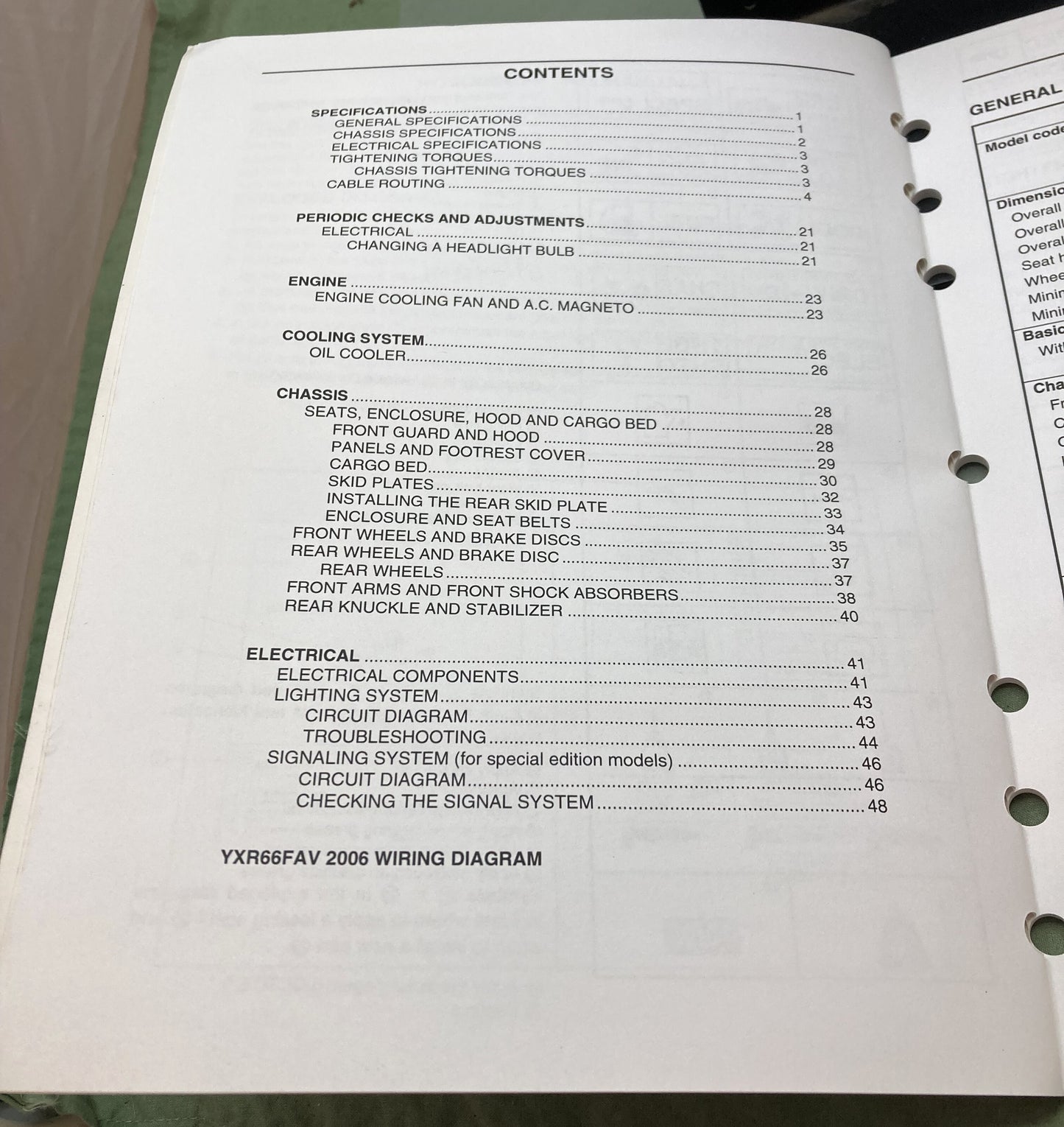 Genuine Yamaha LIT-11616-19-41 YXR66FAV Supp. Service Manual 2005